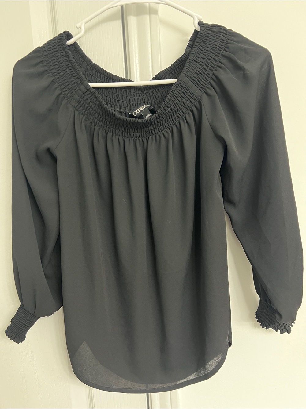 Express Black Off The Shoulder Top